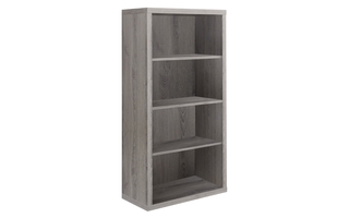 Étagère bois taupe avec tablette ajustable - 7060