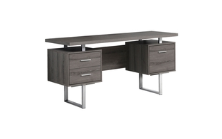 Bureau métal argent taupe foncé - 7082
