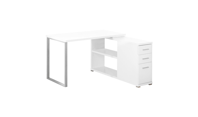 Bureau blanc en coin droit ou gauche - 7133
