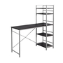 Bureau dessus espresso métal argent - 7166