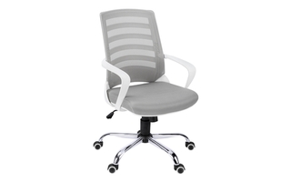 Chaise de Bureau blanc meche gris multiple position - 7225