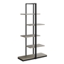 Étagère taupe foncé métal noir - 7232