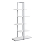 Étagère blanc métal argent - 7233
