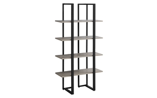 Étagère taupe foncé métal noir - 7237