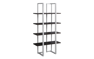 Étagère espresso métal argent - 7239