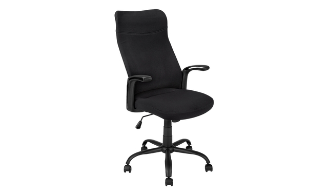 Chaise de Bureau noir tissu noir multiple position - 7248