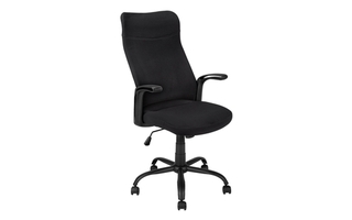 Chaise de Bureau noir tissu noir multiple position - 7248