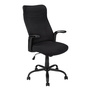 Chaise de Bureau noir tissu noir multiple position - 7248