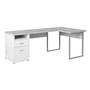 Bureau blanc simili-ciment cote droit gauche - 7258