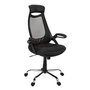 Chaise de Bureau meche noir dossier haute exec chrome - 7268