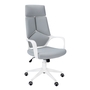 Chaise de Bureau blanc tissu gris dossier executif - 7270