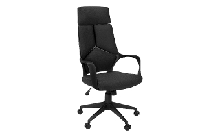 Chaise deBureau noir tissu noir dossier executif - 7272