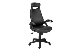 Chaise deBureau noir simili-cuir multiple position - 7276