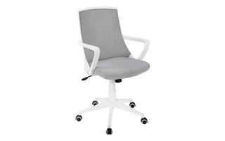 Chaise deBureau blanc meche gris multiple position - 7294