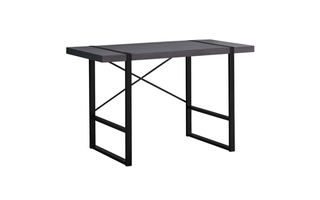 Bureau gris métal noir - 7312