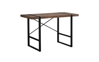 Bureau faux bois brun métal noir - 7314