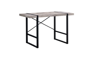 Bureau faux bois taupe métal noir - 7315