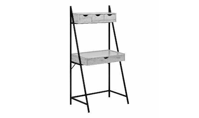 Bureau gris métal noir - 7331