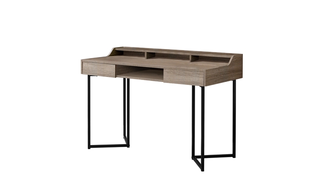 Bureau taupe foncé métal noir - 7360