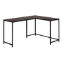 Bureau dessus espresso en coin métal noir - 7390