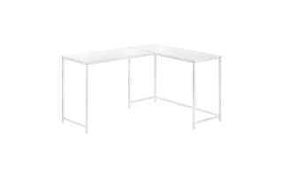 Bureau dessus blanc en coin métal blanc - 7395
