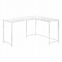 Bureau dessus blanc en coin métal blanc - 7395