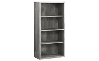 Étagère faux bois gris tablettes ajustable - 7405
