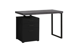 Bureau noir dessus gris cote gauche ou droite - 7411