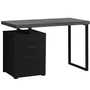 Bureau noir dessus gris cote gauche ou droite - 7411