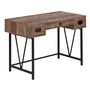Bureau faux bois brun métal noir - 7412