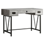 Bureau faux bois gris métal noir - 7413