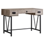 Bureau faux bois taupe métal noir - 7414