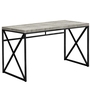 Bureau faux bois gris métal noir - 7451