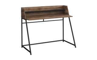 Bureau faux bois brun métal noir - 7548