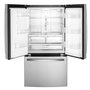Réfrigérateur portes françaises 3-portes amovible de 36 po, 25,6 Pi cu. avec système Multiflow Air GE - GFE26JYMFS