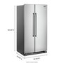 Réfrigérateur côte-à-côte amovible de 36 po., 25 pi³ avec éclairage DEL BrighSeries™ Maytag - MSS25N4MKZ