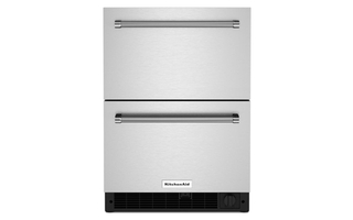 Réfrigérateur avec congélateur sous le comptoir en acier inoxydable à double tiroir 24 po Whirlpool - KUDF204KSB