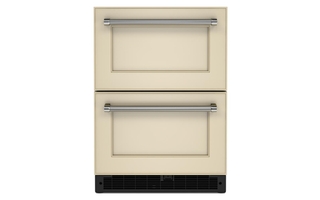 Réfrigérateur sous le comptoir à double tiroir prêt pour le panneau de recouvrement 24 po Whirlpool - KUDR204KPA