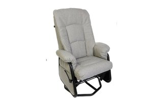Fauteuil sur billes inclinable berçant et pivotant en tissu de Pel