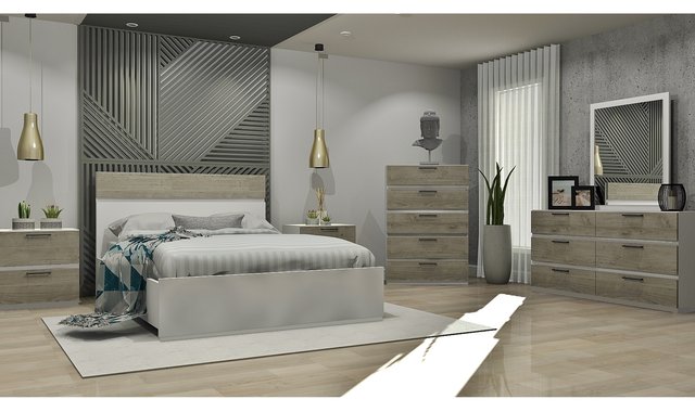 Mobilier de chambre 4 mcx format grand lit de MEQ