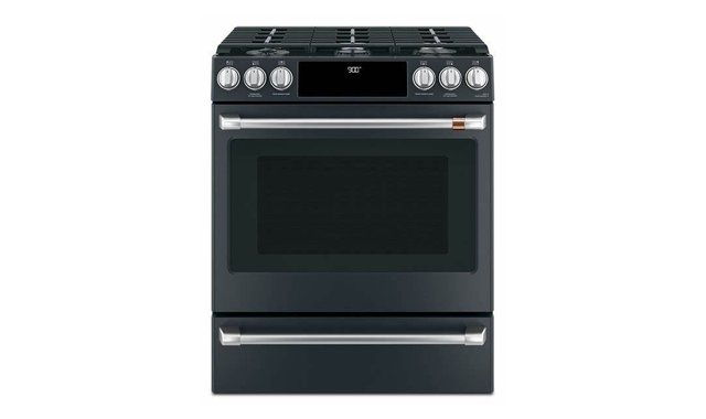 Cuisinière biénergie encastrable de 30 po avec tiroir chauffant Café - CC2S900P3MD1