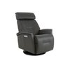 Fauteuil en cuir inclinable pivotant berçant motorisé Fjords-Petit