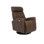 Fauteuil en cuir inclinable pivotant berçant motorisé Fjords-Grand
