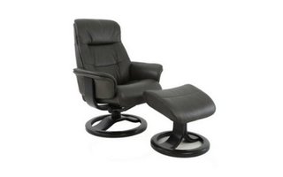 Fauteuil et tabouret pivotants de Fjords