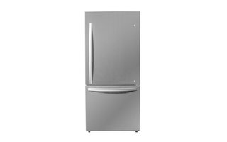Réfrigérateur à congélateur inférieur amovible de 30 po., 18.7 pi³ avec éclairage DEL Danby - DBM187E1SSDB