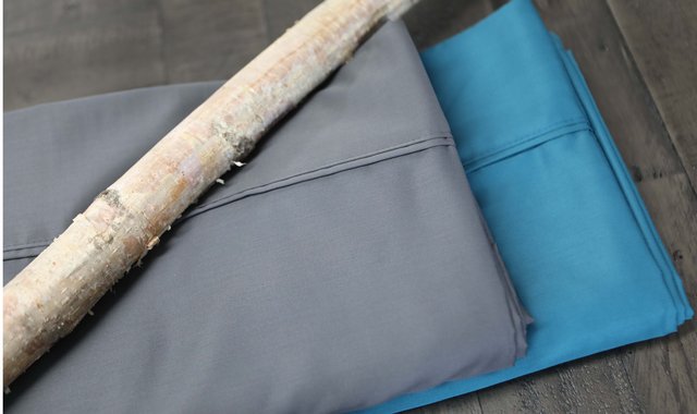 Ensemble de draps rayonne de bouleau et polyester - Grand lit