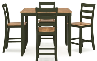 Table de salle à manger à hauteur de comptoir et 4 tabourets de bar Gesthaven (Ensemble de 5) de Ashley