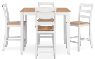 Table de salle à manger à hauteur de comptoir et 4 tabourets de bar Gesthaven (Ensemble de 5) de Ashley
