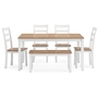 Table de salle à manger Gesthaven avec 4 chaises et banc (Ensemble de 6) de Ashley