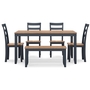 Table de salle à manger Gesthaven avec 4 chaises et banc (Ensemble de 6) de Ashley